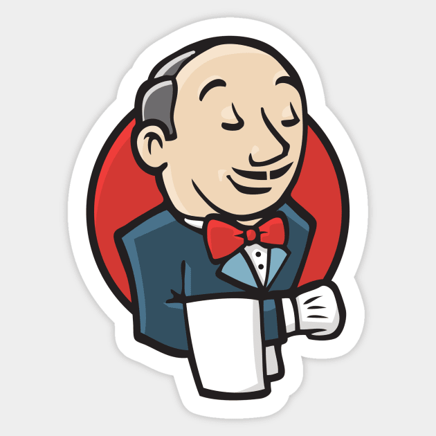 Jenkins logo Sticker by hipstuff